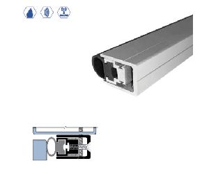 Legacy 5077-CA 96 Adjustable Sealing System with Black SRE insert, Clear Anodized Aluminum, 96" Length