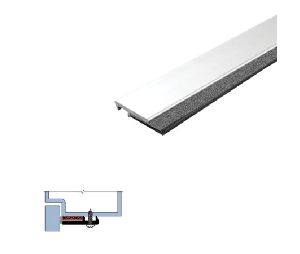 Legacy 5203-FX-CA-LIG 86 Mechanically Fastened Gasketing with Black SRE & Integral Intumescent insert, Clear Anodized Aluminum, Ligature Resistant, 86" Length