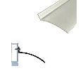 Legacy 5241-WP 100 Top of Door Rain Drip, White Powder Coat, 100" length
