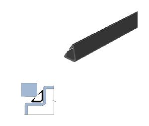 Legacy 54418S-BK-PSA 12" Self-Adhesive Silicone Gasketing, Black