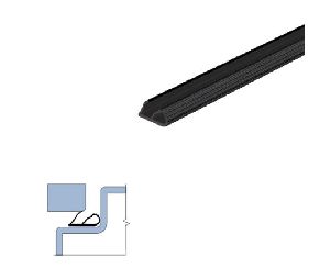 Legacy 55418S-BW-PSA-FX 12" Self-Adhesive Silicone Gasketing, Integral Intumescent, Brown