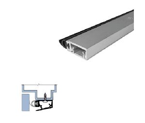 Legacy 5574-CA 86 Mechanically Fastened Gasketing with Black SRE insert, Clear Anodized Aluminum, 86" Length