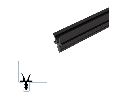 Legacy 5848S-BK 110" Kerf Silicone Gasketing, Black