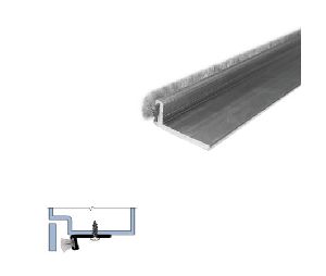 Legacy 589-MB 138 Mechanically Fastened Gasketing with Black Pile Brush insert, Matte Black Powder Coat, 138" Length