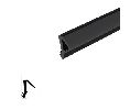 Legacy 6S-BK 110" Kerf Silicone Gasketing, Black