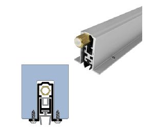 Legacy 7033-CA-EBB 110" Concealed Automatic Door Bottom (Draft Option) with SRE insert for Swinging Doors, Clear Anodized Aluminum