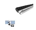 Legacy 70481-CA 100 Overlapping Security Astragal with Black SPR insert, Clear Anodized Aluminum, 100" Length