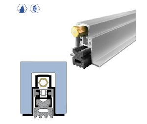 Legacy 7063-CA-EA-FL-PULL 38" Concealed Automatic Door Bottom with SPR insert for Swinging Doors, Electrical Actuator, Fire Label, Pull Option, Clear Anodized Aluminum