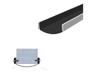 Legacy 7115-MB 22 Door Sweep with SRE Insert, Matte Black Powder Coat, 22" length