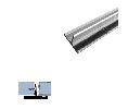 Legacy 714-CA 84 Overlapping Security Astragal with Gray Pile Brush insert, Clear Anodized Aluminum, 84" Length