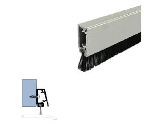 Legacy 718-MB 128 Surface Mounted Door Sweep with Nylon Brush Insert, Matte Black Powder Coat, 128" length