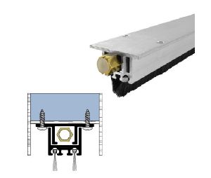 Legacy 72553-MA-PV-TD-FL-LIG 66" Concealed Automatic Door Bottom with NB insert for Pivoting Doors, Top Door Installation, Fire Label, Ligature Resistant, Mill Aluminum