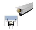 Legacy 72553-MA 56" Concealed Automatic Door Bottom with NB insert for Swinging Doors, Mill Aluminum