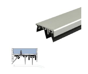 Legacy 7283-MB 104 Mortised Door Sweep with SRE Insert, Matte Black Powder Coat, 104" length