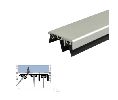 Legacy 7283-WP 50 Mortised Door Sweep with SRE Insert, White Powder Coat, 50" length