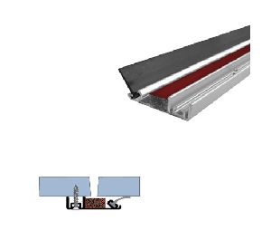 Legacy 7383-FX-WP 132 Overlapping Astragal with Black SRE & Intumescent insert, White Powder Coat, 132" Length