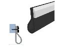 Legacy 739-WP 50 Surface Mounted Door Sweep with SRE Insert, White Powder Coat, 50" length