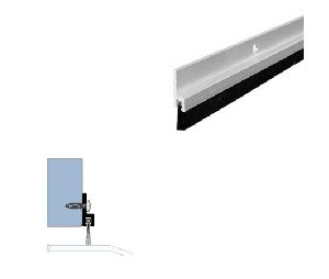 Legacy 73918-CA-PSA 130 Surface Mounted Door Sweep or Meeting Stile with Nylon Brush Insert, Clear Anodized Aluminum, Pressure Sensitive Adhesive, 130" length