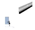 Legacy 73918-WP 128 Surface Mounted Door Sweep or Meeting Stile with Nylon Brush Insert, White Powder Coat, 128" length