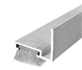 Legacy 7451-WP PB-WH 100 Mortised Door Sweep with White Pile Brush insert, White Powder Coat Finish, 100" length