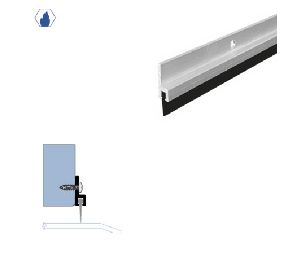 Legacy 74918-MB 34 Surface Mounted Door Sweep or Meeting Stile with SRE Insert, Matte Black Powder Coat, 34" length