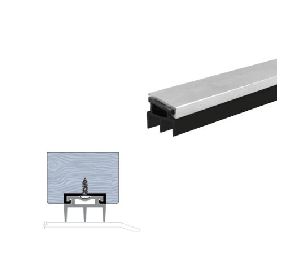 Legacy 7552-MB-ACS 76 Mortised Door Sweep, Matte Black Powder Coat, Acoustical Insert, 76" length