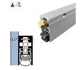 Legacy 7563-DB-EA-EDP-FL-PULL 94" Surface Automatic Door Bottom with SRE insert for Swinging Doors, Electrical Actuator, 1-1/2" Drop, Fire Label, Pull Option, Dark Bronze Anodized Aluminum 