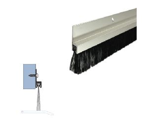 Legacy 769-CA 108 Surface Mounted Door Sweep with Nylon Brush Insert, Clear Anodized Aluminum, 108" length
