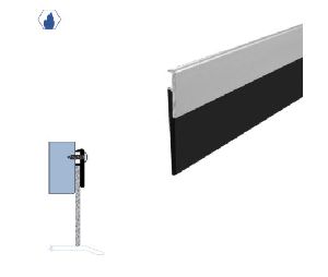 Legacy 7736-MB 110 Surface Mounted Door Sweep with SPR Insert, Matte Black Powder Coat, 110" length
