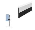 Legacy 7836-WP 54 Surface Mounted Door Sweep with SPR Insert, White Powder Coat, 54" length 