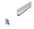 Legacy 789-MA-PSA 100 Surface Mounted Door Sweep or Meeting Stile with Pile Brush Insert, Mill Aluminum, Pressure Sensitive Adhesive, 100" length