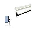 Legacy 78918-WP 128 Door Sweep with Nylon Brush Insert, White Powder Coat, 128" length