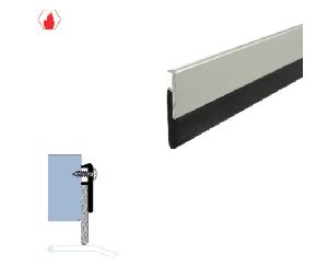 Legacy 7933-MB-LIG-FL 98 Surface Mounted Door Sweep or Overlapping Astragal with SPR Insert, Matte Black Powder Coat, Ligature Resistant, Fire Label, 98" length