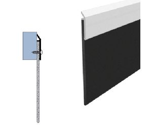 Legacy 7936-MB 46 Surface Mounted Door Sweep with SPR Insert, Matte Black Powder Coat, 46" length