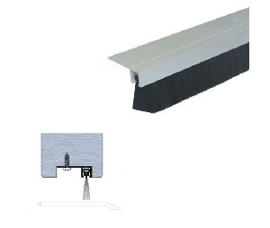 Legacy 79418-MB 82 Mortised Door Sweep with Nylon Brush Insert, Matte Black Powder Coat, 82" length