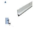 Legacy 799-WP 50 Surface Mounted Door Sweep or Meeting Stile with SRE Insert, White Powder Coat, 50" length