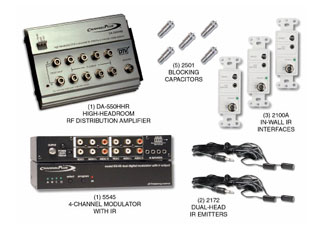 Linear 5555HHR High-Headroom RF Distribution Kit with 12-volt IR System