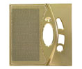 Linear DMC-10PFBB-4 Patio Station Faceplates, 4/pk, Bright Brass