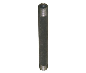 L and J B038 Black Iron Pipe Nipple - 3/8" x 6"