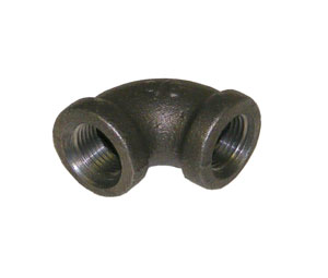 L and J B048 Black Iron 3/8" 90 Degree Elbow