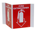 L and J PS182 Fire Extinguisher Arrow - 3D Plastic, 5" x 6"