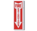 L & J AAS108 Sign-Fire Extinguisher Arrow, Angled Aluminum 4 X 12"