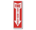 L & J AS108 Sign-Fire Extinguisher Arrow, Aluminum 4 X 12"