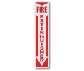 L & J AS109 Sign-Fire Extinguisher Arrow, Aluminum 4 X 18"