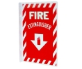 L & J AS114 Sign-Fire Extinguisher Arrow Aluminum