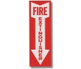 L & J LJ108 Sign-Fire Extinguisher Arrow, Vinyl 4 X 12" Each