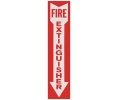 L & J LJ109 Sign-Fire Extinguisher Arrow, Vinyl 4 X 18" Each