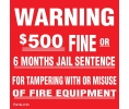 L & J LJ123 Sign-Fire Extinguisher Warning Each, Sold In pk/100