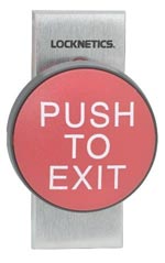Locknetics 625RD EX NS 2-3/4" Red Exit Pushbutton