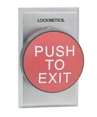 Locknetics 625GR EX 2-3/4" Green "Push to Exit" Pushbutton